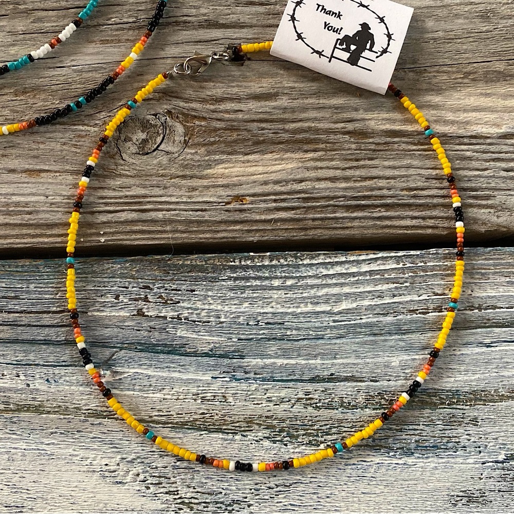 3/$16 15” Aztec Beaded Western Choker